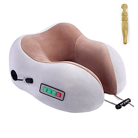 Gối Massage Cổ Hồng Ngoại, Mát Xa Du Lịch Không Dây (Đeo cổ) - Pin 2000 mAh - Tặng Bút Massage Ấn Huyệt