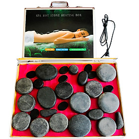 Vali Hấp Bộ Đá Nóng Spa 28 Viên Massage - Giảm Béo - giảm Giảm Giảm Đau Nhức Xương Khớp - Giảm Stress