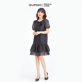 Đầm suông phối bèo tầng GUMAC DB622