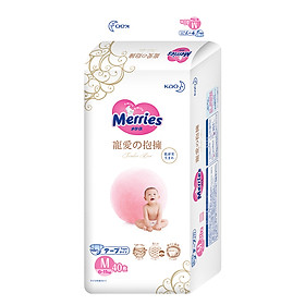 Tã/bỉm dán cao cấp Merries Tender Love size M - 40 miếng (Cho bé 6 - 11kg)