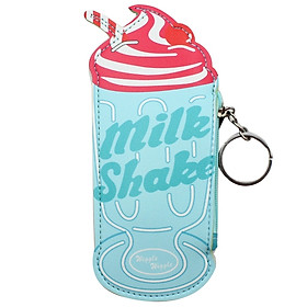 Móc Khóa Ví Tiền Hình Thú A2/A3/A4 Moshi Moshi - Mẫu 6 - Hình Trà Sữa - Màu Xanh Da Trời