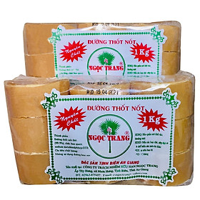 Combo 2KG Đường Thốt Nốt Ngọc Trang - 9 viên lớn (2 bịch x 1KG) - Siêu thơm ngon, giữ được mùi thốt nốt đặc trưng, an lành - tốt cho sức khỏe có thể thay thế đường tinh luyện trong nấu ăn hằng ngày