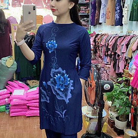 Đồ lam đi chùa# ctân thuyền hoa in# đồ bộ #quần áo nữ # vải thun co giãn không nhăn