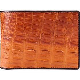 Ví Nam Da Cá Sấu Gai Lưng Huy Hoàng HT2212 (12.5 x 10 cm) - Vàng