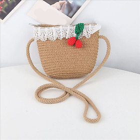 Túi cói cherry dễ thương cho bé gái 2 - 6 tuổi
