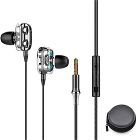 Mua Tai Nghe Có Dây Nhét Tai Siêu Bass Sidotech Phiên Bản Lõi Tứ jack 3.5mm Nghe Nhạc  Chơi Game đàm thoại micro chống ồn tương thích cho điện thoại pc laptop - Hàng Chính Hãng