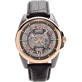Đồng Hồ Nam Dây Da BULOVA 98A165 (43mm) - Nâu Đen