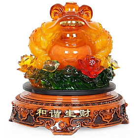 Mua Thiềm Thừ Ngậm Tiền Chiêu Tài Hút Lộc  - Cóc bát quái vàng 28cm