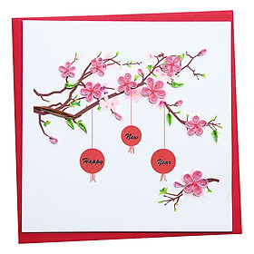 Thiệp Giấy Xoắn Năm Mới Việt Net VN1NY115023E1 (15 x 15 cm)