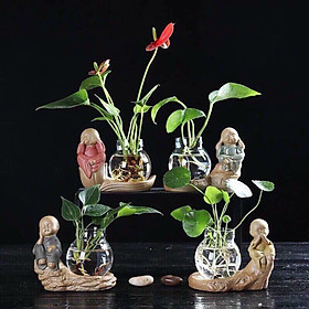Bộ Tượng 4 Không An Lạc Kèm Lọ Hoa Phong Thuỷ