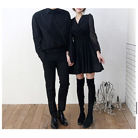 Bộ áo váy sơ mi cặp cao cấp, đồ đôi thời trang thiết kế nam nữ chất đẹp - Couple Tina