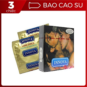 Bao Cao Su Kéo Dài Thời Gian Quan Hệ và Có Gai Innova Đen - Hộp 3 Cái