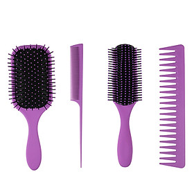 4Pcs Paddle Hair Brush Hair Scalp Massage Comb Set for Men and Women Wet Dry Hair Combs Hairbrush for Styling & Grooming