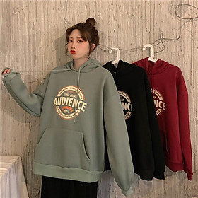 Áo hoodie nữ form rộng nỉ bông có mũ mặc nhà đi học đi chơi thời trang hàn quốc ulzzang hàn quốc