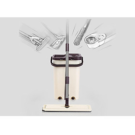 Bộ cây lau nhà xoay 360 độ thông minh có thùng đựng tiện dụng