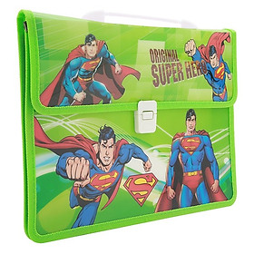 Combo Cặp Học Sinh 2 Ngăn Và Thước Nhựa - Hình Superhero