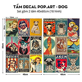 Decal poster vintage nguyên tấm hiện đại trí nội thất quầy bar, tiệm trà chanh POP.ART BAO CẤP