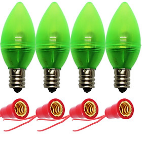 Mua BỘ ĐÈN LED 4 TRÁI ỚT + 4 ĐUÔI VẶN KÍN NƯỚC CHẤT LƯỢNG CAO  TIẾT KIỆM ĐIỆN (1W) ĐUÔI VẶN E12-220V  có 5 màu Hàng Việt Nam