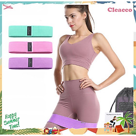 Bộ 3 dây đàn hồi kháng lực tập squad , hộ trợ tập mông , đùi Cleacco Aolikes, với nhiều màu sắc khác nhau phù hợp với nhiều mức độ lực tương ứng, tặng kèm sách hướng dẫn - Hàng chính hãng