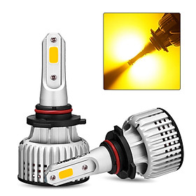 NOVSIGHT Car LED Headlight Bulb H3 H4 H7 H11 9005 9006 3000K Yellow Running Light 10000LM/Pair 72W/Pair Headlight Bulbs