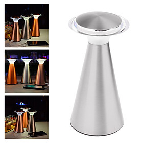 Modern LED Table Lamp Warm Light Touch Sensor USB Rechargeable Sconce Dining Room Light Decor, Stainless Steel