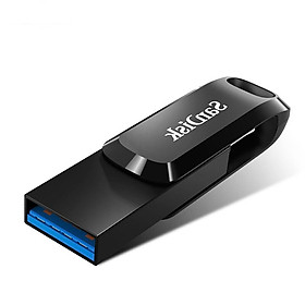 Ổ đĩa flash USB cổng kép 64GB SanDisk Ultra Dual Drive Go Portable U Disk USB 3.1 Đĩa U Type-C tốc độ cao cho PC điện thoại-Màu đen-Size