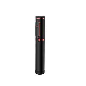 Multifunctional Wireless Bt Selfie Stick For Mobilephone Foldable Handheld Monopod Shutter Remote Extendable Mini Tripod - Red
