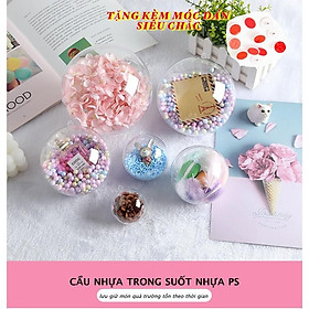 Mua Quả cầu nhựa trong suốt nhập khẩu đựng len chọc  quà lưu niệm treo với móc khoá để tránh bụi bẩn