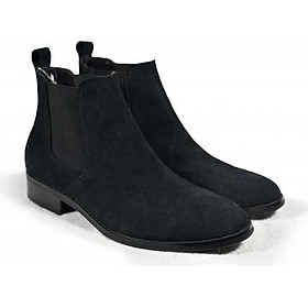 Giày chelsea boot tathanium nam màu đen da lộn tfbks8812