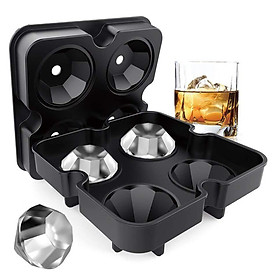 3D ICE Balls Maker Diamond Ice Cube Tray Mold for Cocktails Silicone