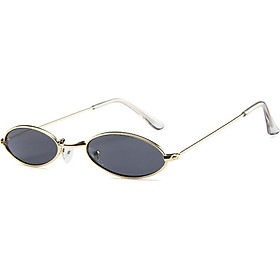 Stylish Ultra - Small Ellipse Frame Sunglasses Driving Glasses for Street Snap Birthday Gift