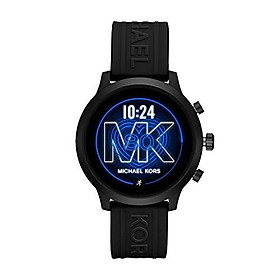 Michael Kors Access Women's MKGO Touchscreen Aluminum and Silicone Smartwatch, Black with Swarvoski Crystals-MKT5093