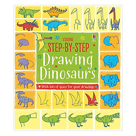 Download sách Sách tương tác tiếng Anh - Usborne Step-by-step Drawing Dinosaurs