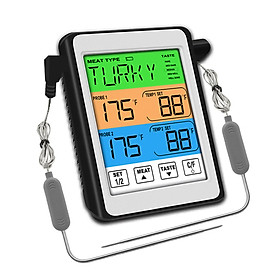 Máy đo nhiệt độ, độ ẩm thức ăn màn hình LED bằng ABS và thép không gỉ