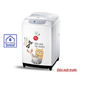 Mua Decal Dán Tủ Lạnh  Gia đình Mèo Dễ Thương Hue Decor Chống Nước  Sẵn Keo  Đủ Kích Cỡ Cho Tất Cả Các Loại Tủ Lạnh  Máy Lạnh  Máy Giặt