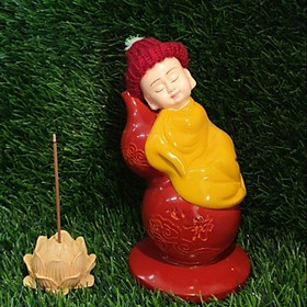 Combo chú tiểu ngủ+ hoa sen thắp nhang
