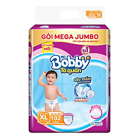 Tã Quần Bobby Gói Mega Jumbo XL102 (102 Miếng)