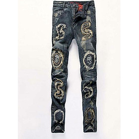 Quần jeans dài rách chữ s Mã: ND1147