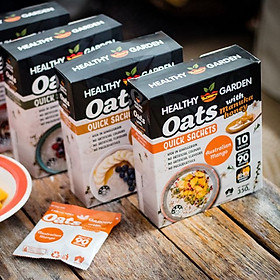 Combo 3 Hộp Ngũ Cốc Yến Mạch Mix Mật Ong Manuka Healthy Garden (vị Truyền Thống+Xoài Úc+Sữa Dừa Hạt Chia) -Nhập Khẩu Nguyên Hộp Từ Úc