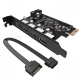 Card chuyển đổi PCI-E ra 4 cổng USB 3.0