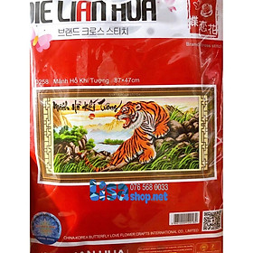 Mua Tranh thêu chữ thập MÃNH HỔ KHÍ TƯỢNG 87X47CM chưa thêu d258
