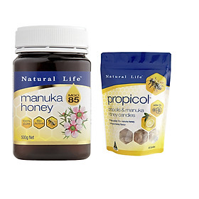 Combo Mật Ong Manuka và Kẹo Manuka Natural Life Úc