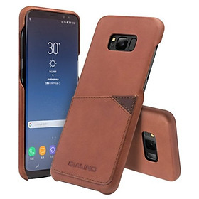 Ốp lưng da dành cho Samsung Galaxy S8 Plus có khe đựng thẻ - Hàng chính hãng