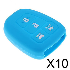 10xRemote Key Silicone Case Cover For Toyota Corolla RAV-4 Camry  Blue