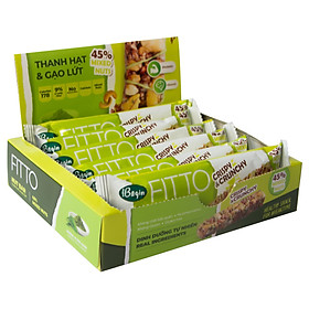 Hộp FITTO Gạo lứt - Hạnh nhân - Trà xanh - Ngũ cốc dinh dưỡng thay thế các bữa ăn (sáng, trưa, chiều, xế, tối) tiện lợi, tốt cho sức khỏe, phù hợp với người bận rộn, tập luyện thể thao