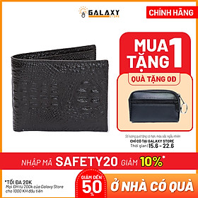 Ví Nam Bóp Nam Da Bò Dập Vân Cá Sấu Cao Cấp Galaxy Store GVN15 - Hàng Chính Hãng