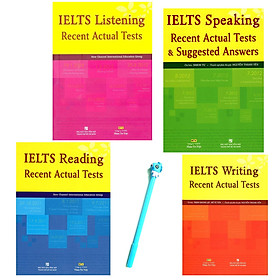 [Download Sách] Combo IELTS Recent Actual Tests: Reading, Speaking, Listening, Writing (Tặng Kèm Bút )