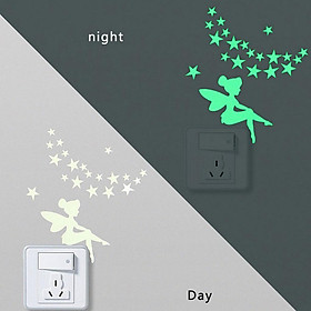 Home Switch Cover Wall Light Socket Glow in the Dark Stickers Decor Stars