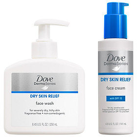 Combo Sữa Rửa Mặt Chăm Sóc Da Khô Dove Dermaseries (250ml) + Kem Dưỡng Da Mặt Phục Hồi Da Khô Dove Dermaseries (141ml)
