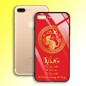 Ốp Lưng Mạ Màu Vàng Ánh Kim cho điện thoại Iphone 7 Plus / 8 Plus - 03004 7988 MOUSE08 - NHẪN - Hàng Chính Hãng